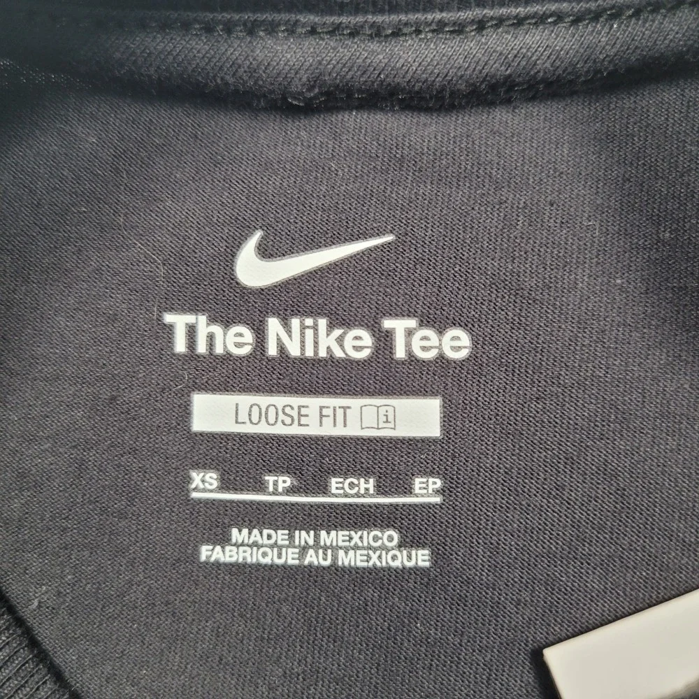 Nike Tennis Women Black Cotton Short Sleeve Boxy Tee W11122D XS